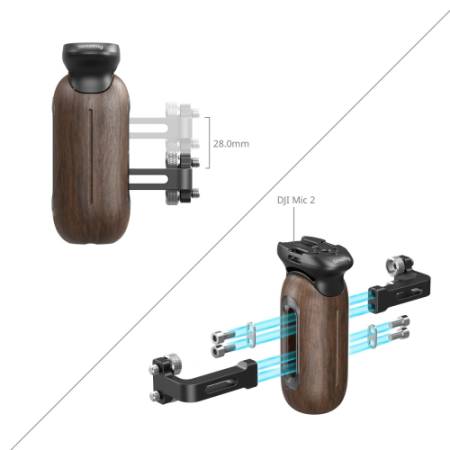 SmallRig 5237 - obustronny, drewniany uchwyt boczny